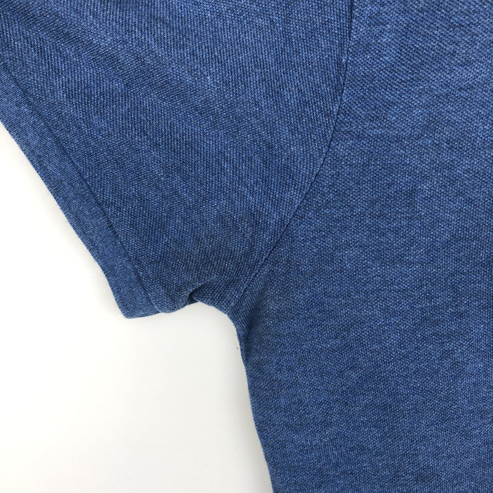 Ralph Lauren POLO RALPH LAUREN CUSTOM SLIM FIT short sleeve polo shirt, men's size L cotton blue type Vintage Second Hand