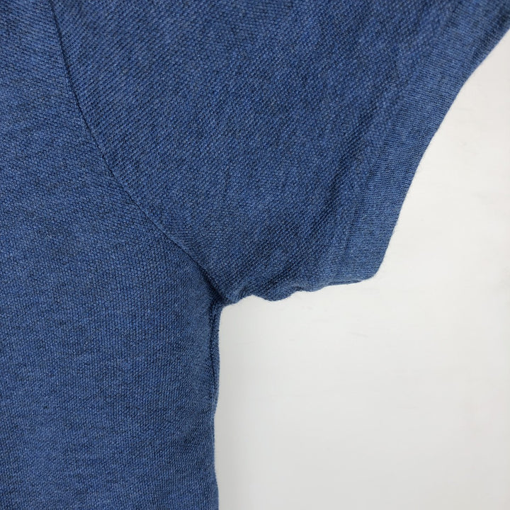 Ralph Lauren POLO RALPH LAUREN CUSTOM SLIM FIT short sleeve polo shirt, men's size L cotton blue type Vintage Second Hand