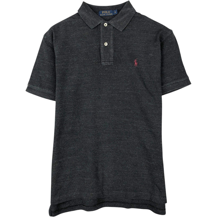 Ralph Lauren POLO RALPH LAUREN short-sleeved polo shirt, men's size S cotton black type Vintage Second Hand