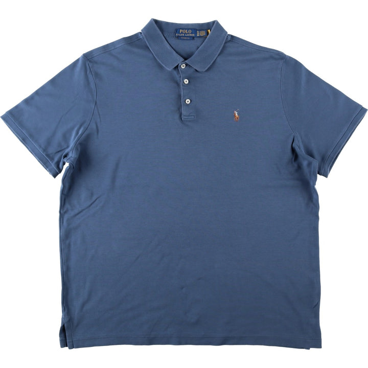 Ralph Lauren POLO RALPH LAUREN CLASSIC FIT short sleeve polo shirt men's XL equivalent cotton blue type Vintage Second Hand