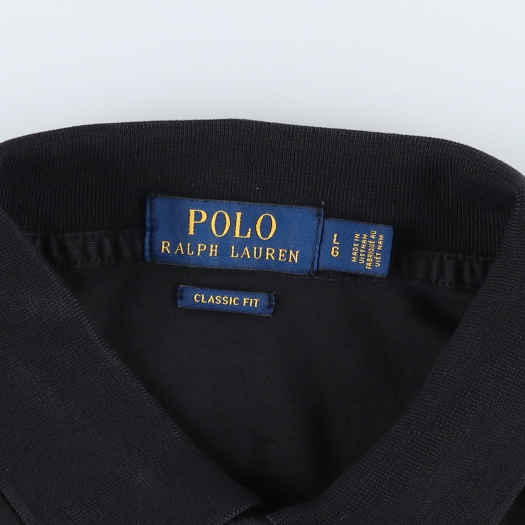 Ralph Lauren POLO RALPH LAUREN CLASSIC FIT short sleeve polo shirt for men size L unclear black type Vintage Second Hand