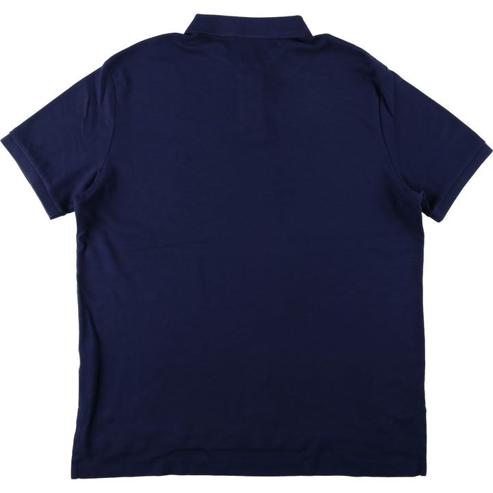Ralph Lauren POLO RALPH LAUREN short sleeve polo shirt men's XL equivalent cotton navy blue type Vintage Second Hand
