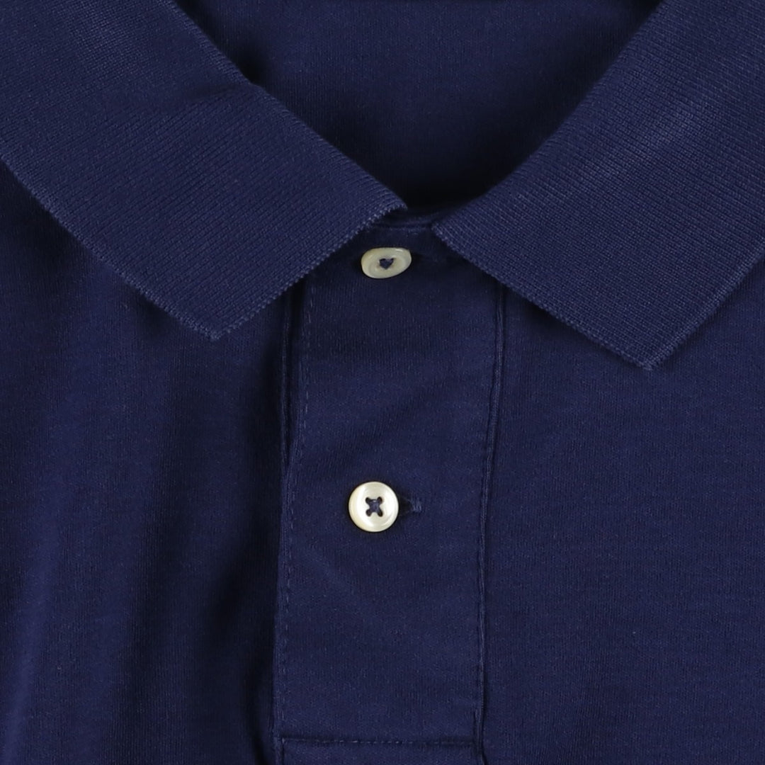 Ralph Lauren POLO RALPH LAUREN short sleeve polo shirt men's XL equivalent cotton navy blue type Vintage Second Hand