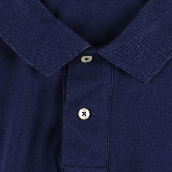 Ralph Lauren POLO RALPH LAUREN short sleeve polo shirt men's XL equivalent cotton navy blue type Vintage Second Hand
