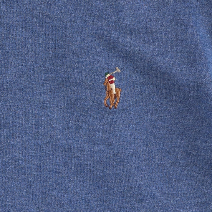 Ralph Lauren POLO RALPH LAUREN CLASSIC FIT short sleeve polo shirt for men size L cotton blue type Vintage Second Hand