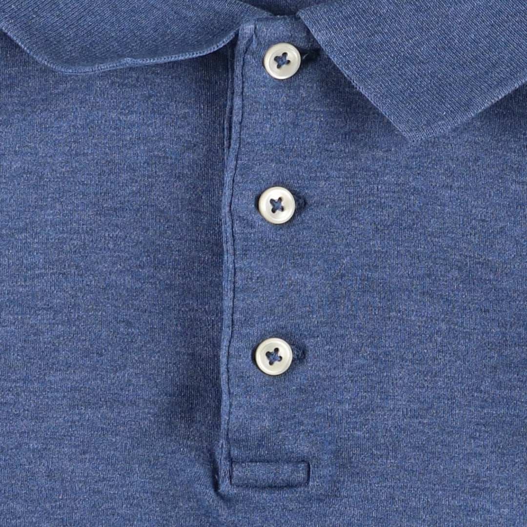 Ralph Lauren POLO RALPH LAUREN CLASSIC FIT short sleeve polo shirt for men size L cotton blue type Vintage Second Hand