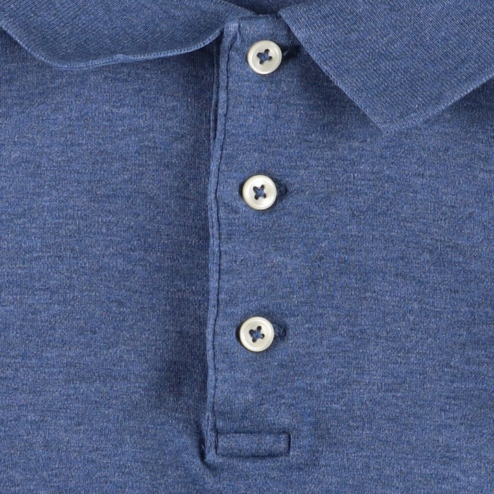 Ralph Lauren POLO RALPH LAUREN CLASSIC FIT short sleeve polo shirt for men size L cotton blue type Vintage Second Hand