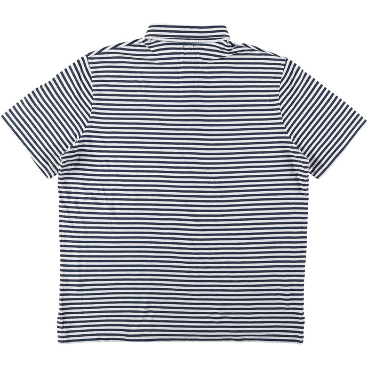 Ralph Lauren POLO RALPH LAUREN CLASSIC FIT short sleeve striped polo shirt men's size L cotton navy blue type Vintage Second Hand