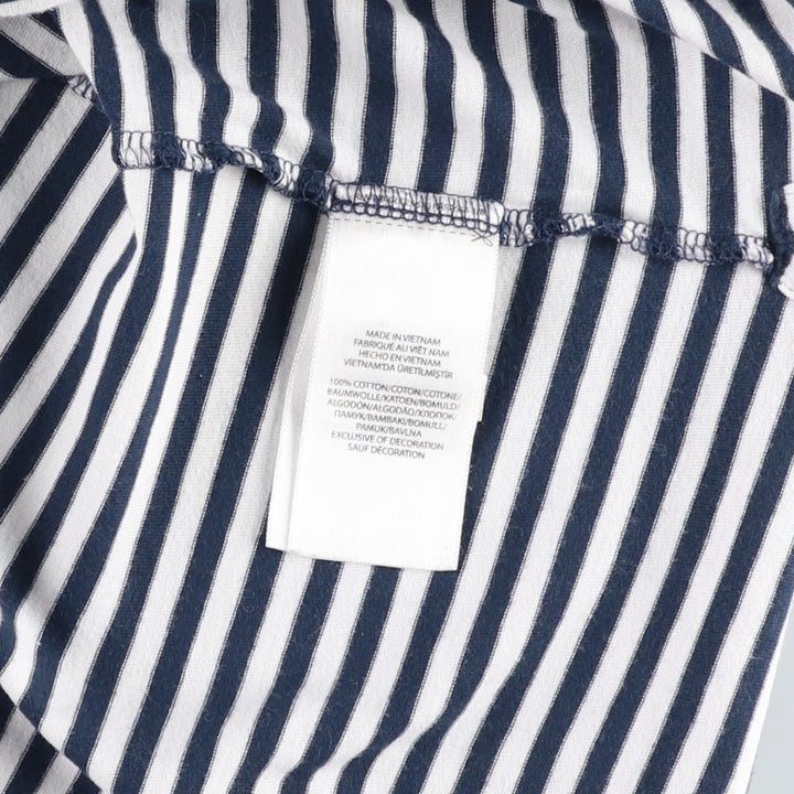 Ralph Lauren POLO RALPH LAUREN CLASSIC FIT short sleeve striped polo shirt men's size L cotton navy blue type Vintage Second Hand