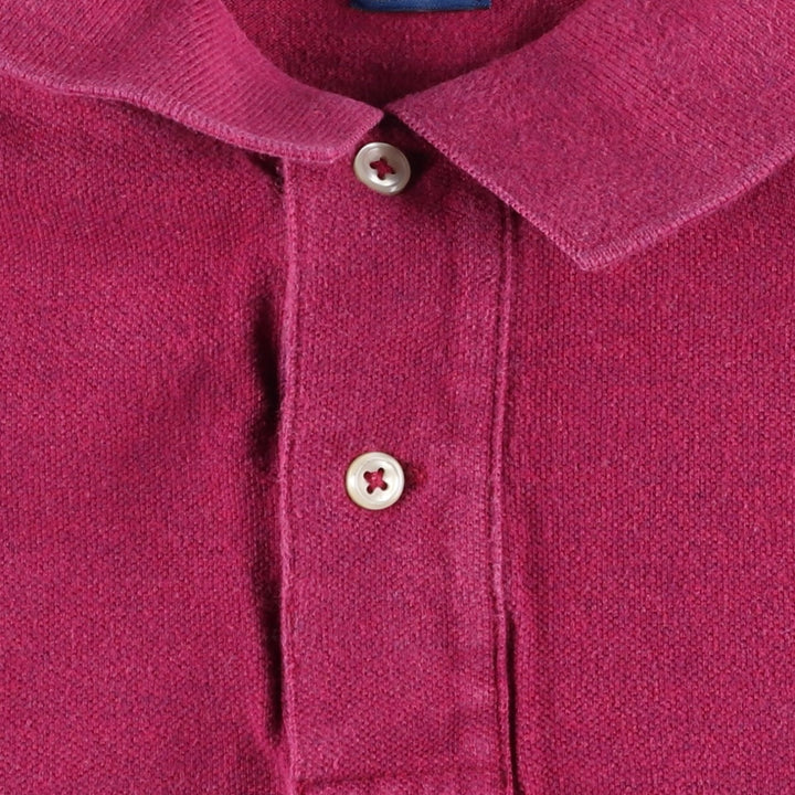 Ralph Lauren POLO RALPH LAUREN CLASSIC FIT short sleeve polo shirt for men size L cotton pink type Vintage Second Hand