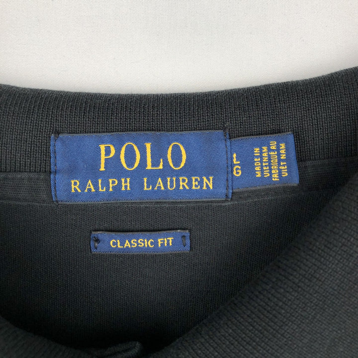 Ralph Lauren POLO RALPH LAUREN CLASSIC FIT short sleeve polo shirt for men size L unclear black type Vintage Second Hand