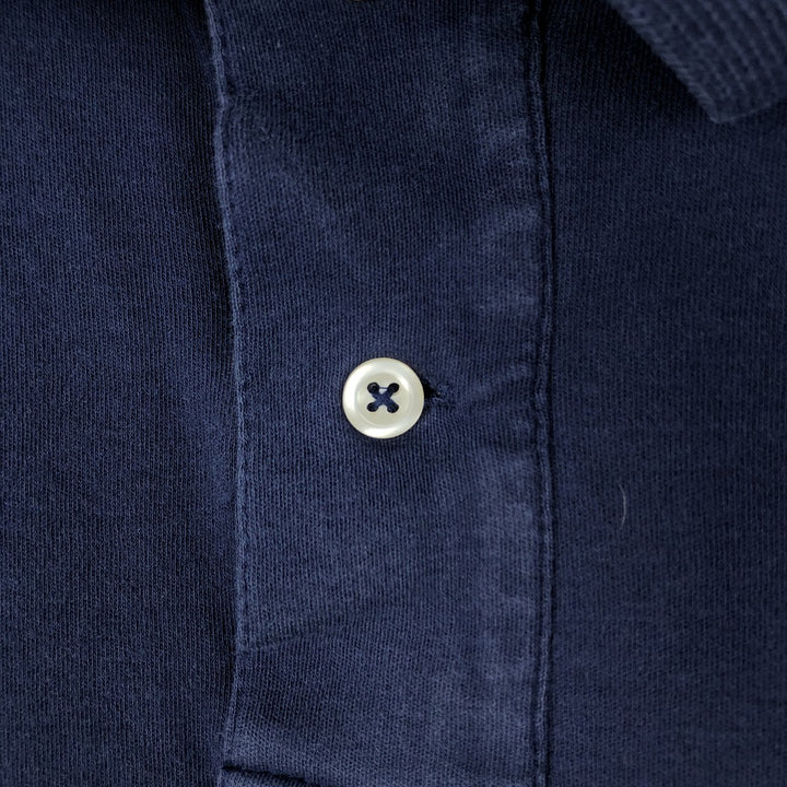 Ralph Lauren POLO RALPH LAUREN short sleeve polo shirt men's XL equivalent cotton navy blue type Vintage Second Hand