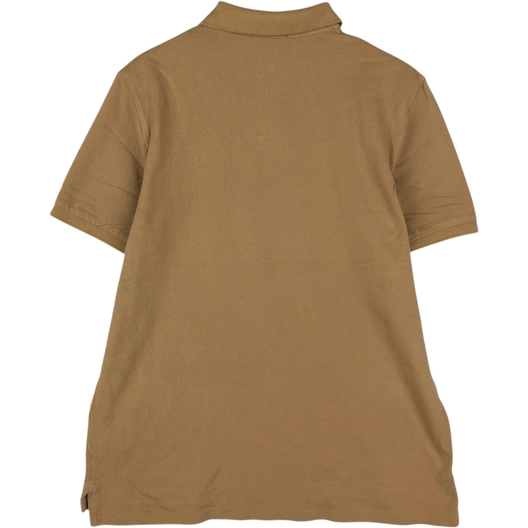 Ralph Lauren POLO RALPH LAUREN CLASSIC FIT short sleeve polo shirt, men's size M cotton beige type brown Vintage Second Hand