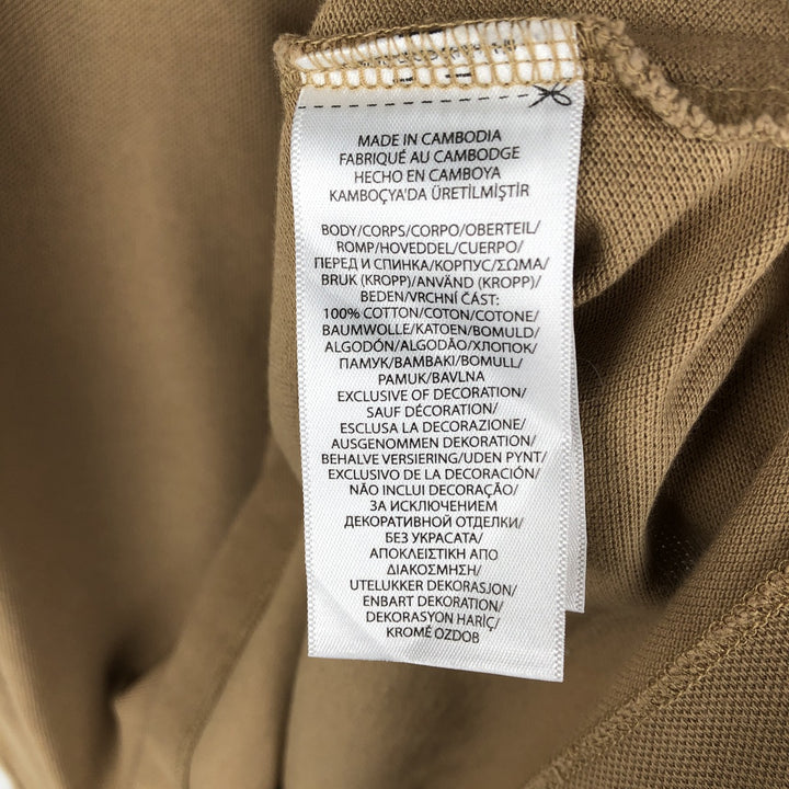 Ralph Lauren POLO RALPH LAUREN CLASSIC FIT short sleeve polo shirt, men's size M cotton beige type brown Vintage Second Hand