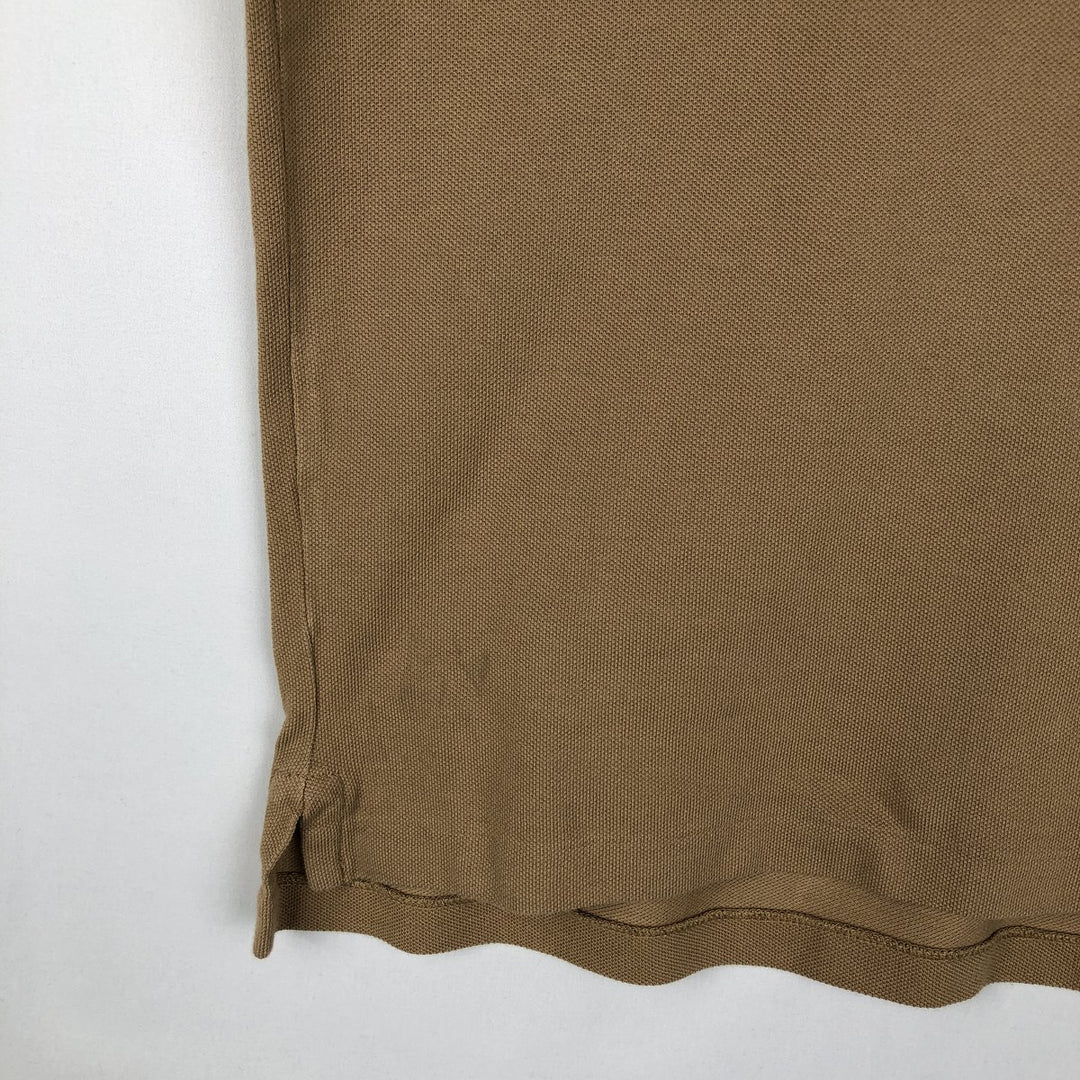 Ralph Lauren POLO RALPH LAUREN CLASSIC FIT short sleeve polo shirt, men's size M cotton beige type brown Vintage Second Hand