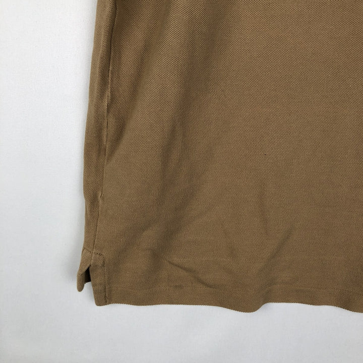 Ralph Lauren POLO RALPH LAUREN CLASSIC FIT short sleeve polo shirt, men's size M cotton beige type brown Vintage Second Hand