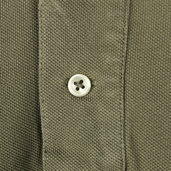Ralph Lauren POLO RALPH LAUREN CLASSIC FIT short sleeve polo shirt for men size L cotton Khaki type sage green Vintage Second Hand
