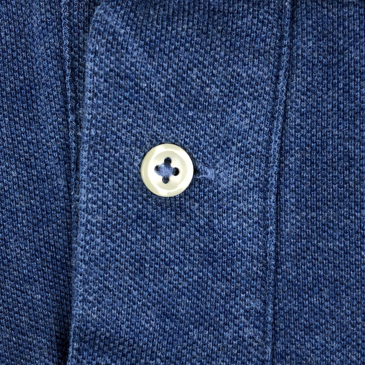 Ralph Lauren POLO RALPH LAUREN CUSTOM SLIM FIT short sleeve polo shirt men's size M unclear blue type Vintage Second Hand