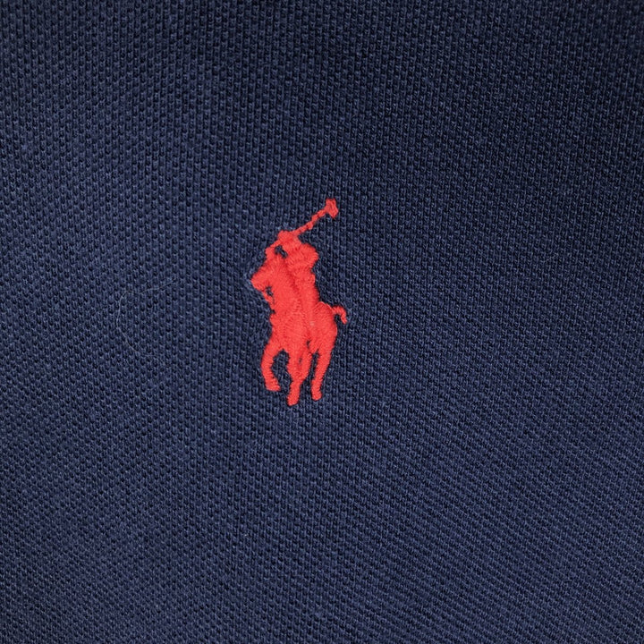 Ralph Lauren POLO RALPH LAUREN CLASSIC FIT short sleeve polo shirt, men's size M cotton navy blue type Vintage Second Hand