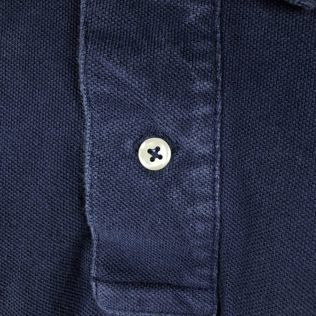 Ralph Lauren POLO RALPH LAUREN CLASSIC FIT short sleeve polo shirt, men's size M cotton navy blue type Vintage Second Hand