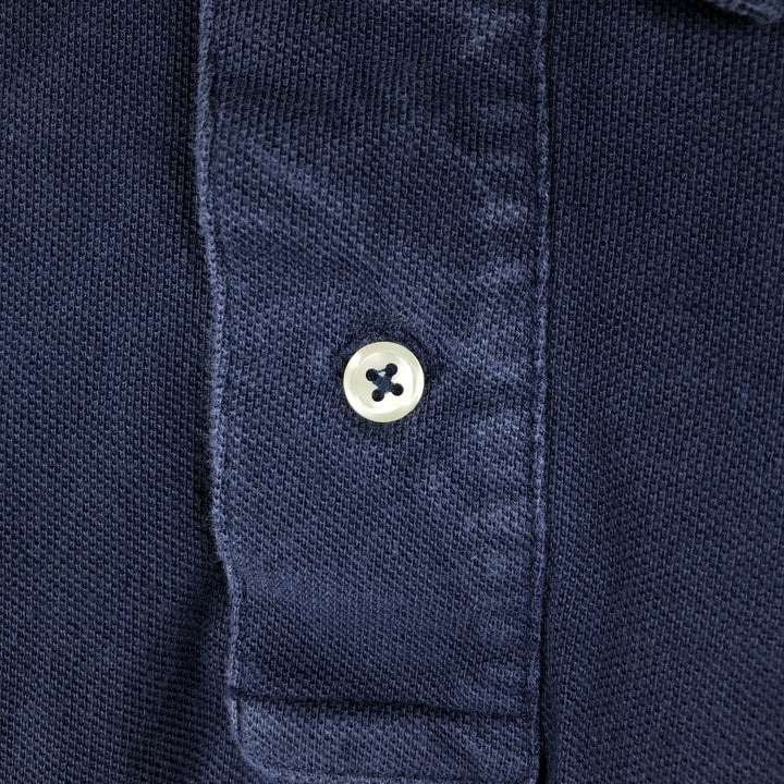 Ralph Lauren POLO RALPH LAUREN CLASSIC FIT short sleeve polo shirt, men's size M cotton navy blue type Vintage Second Hand