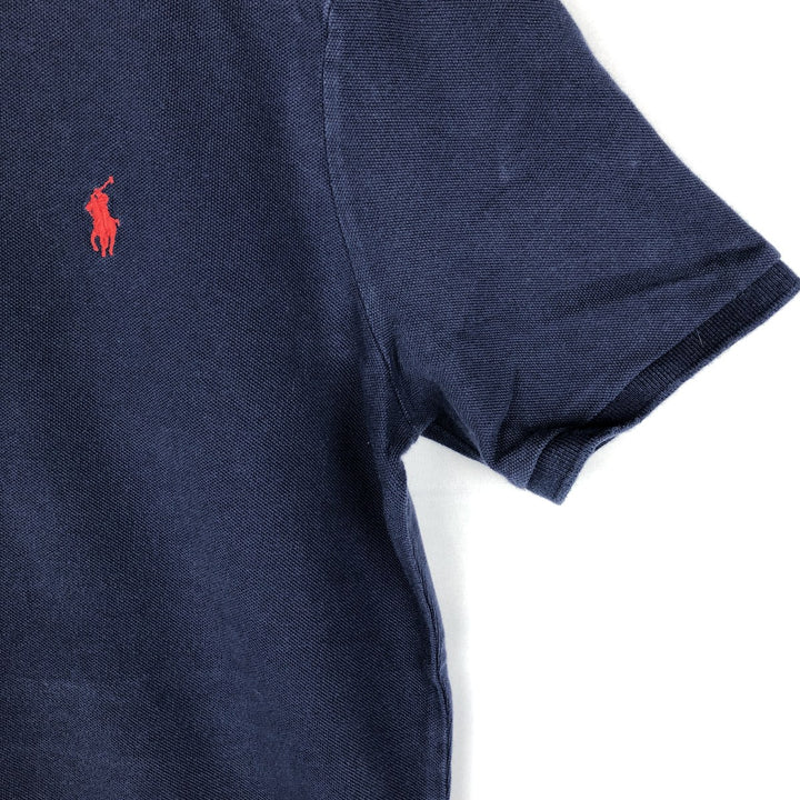 Ralph Lauren POLO RALPH LAUREN CLASSIC FIT short sleeve polo shirt, men's size M cotton navy blue type Vintage Second Hand