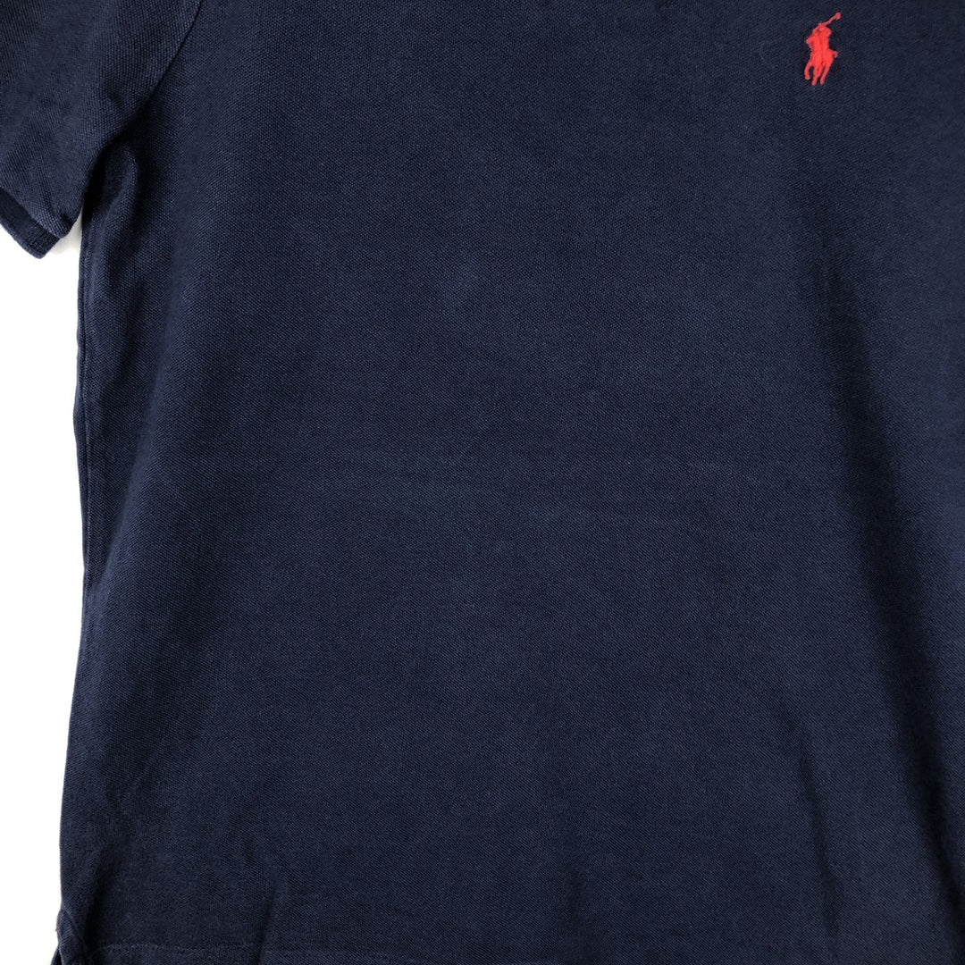 Ralph Lauren POLO RALPH LAUREN CLASSIC FIT short sleeve polo shirt, men's size M cotton navy blue type Vintage Second Hand
