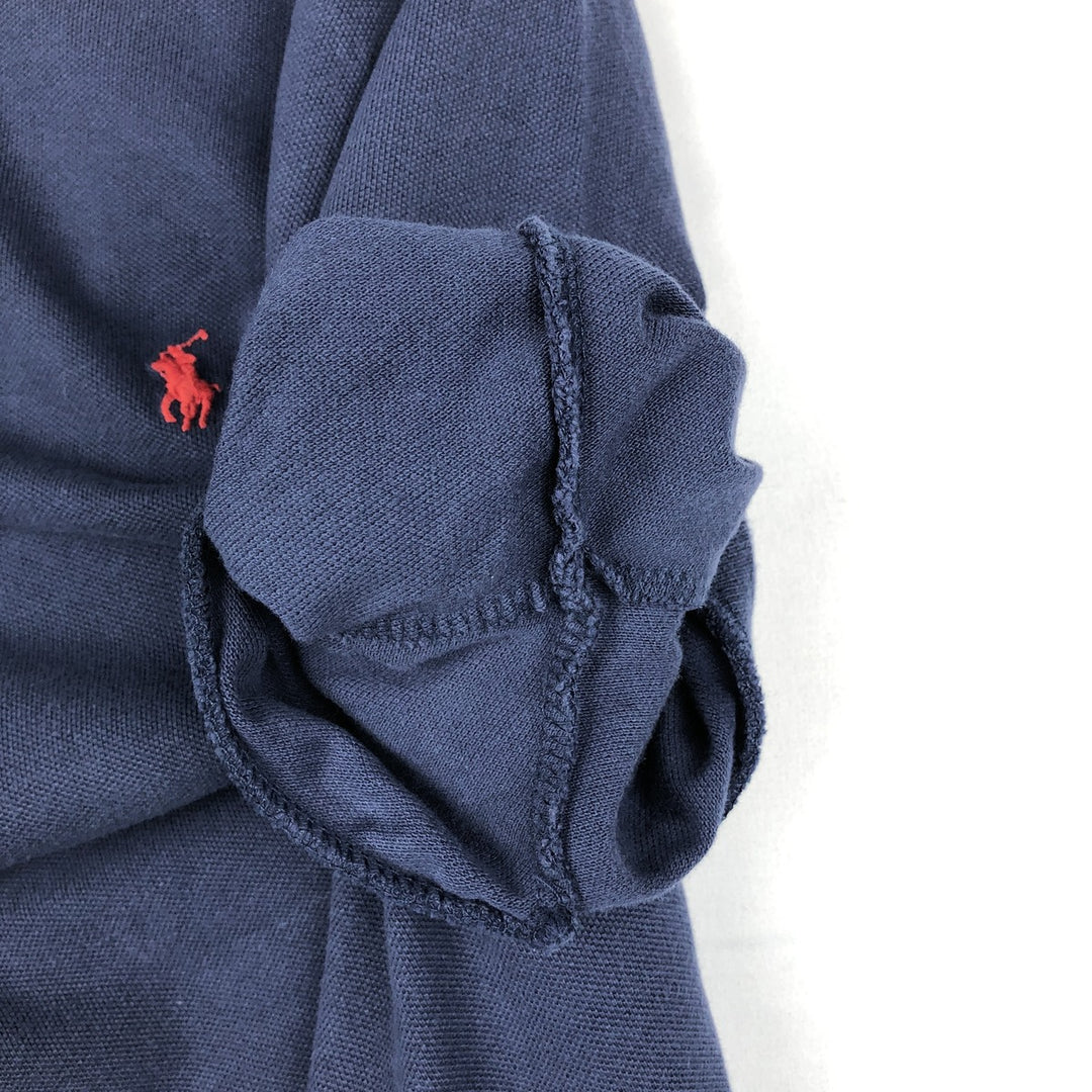 Ralph Lauren POLO RALPH LAUREN CLASSIC FIT short sleeve polo shirt, men's size M cotton navy blue type Vintage Second Hand
