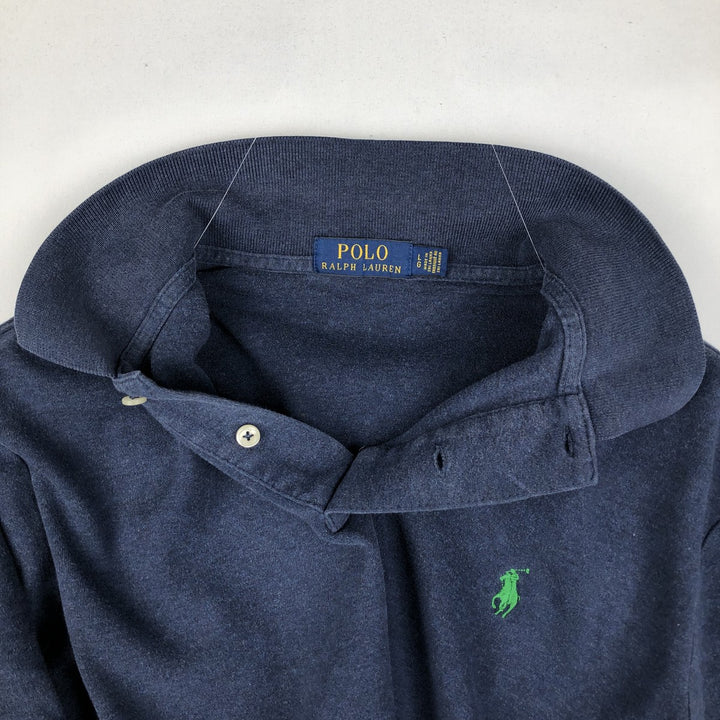 Ralph Lauren POLO RALPH LAUREN short sleeve polo shirt men's size L cotton navy blue type Vintage Second Hand