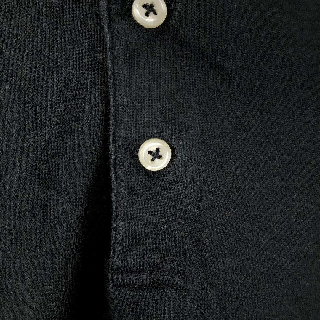 Ralph Lauren POLO RALPH LAUREN CUSTOM SLIM FIT short sleeve polo shirt, men's size L cotton black type Vintage Second Hand