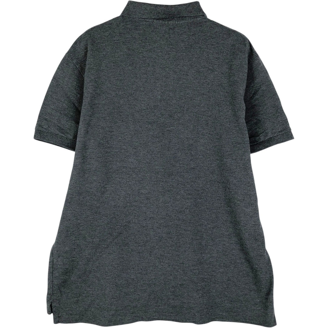 Ralph Lauren POLO RALPH LAUREN CUSTOM SLIM FIT short sleeve polo shirt, men's size L cotton gray type Vintage Second Hand