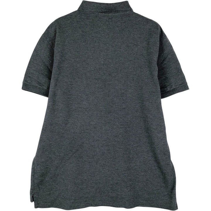 Ralph Lauren POLO RALPH LAUREN CUSTOM SLIM FIT short sleeve polo shirt, men's size L cotton gray type Vintage Second Hand