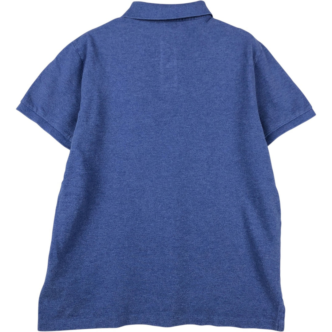 Ralph Lauren POLO RALPH LAUREN CUSTOM SLIM FIT short sleeve polo shirt, men's size L cotton Blue type light blue Vintage Second Hand