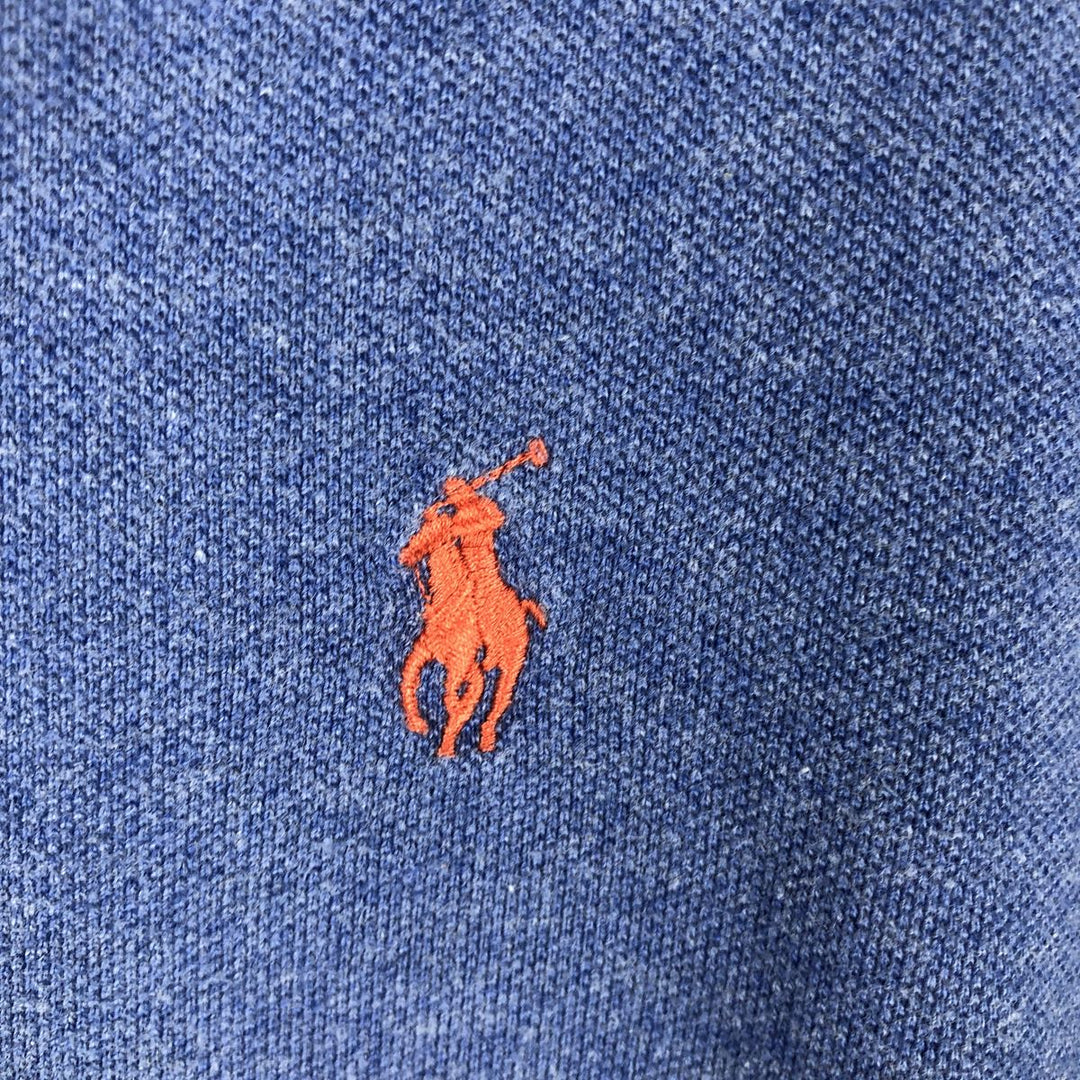 Ralph Lauren POLO RALPH LAUREN CUSTOM SLIM FIT short sleeve polo shirt, men's size L cotton Blue type light blue Vintage Second Hand