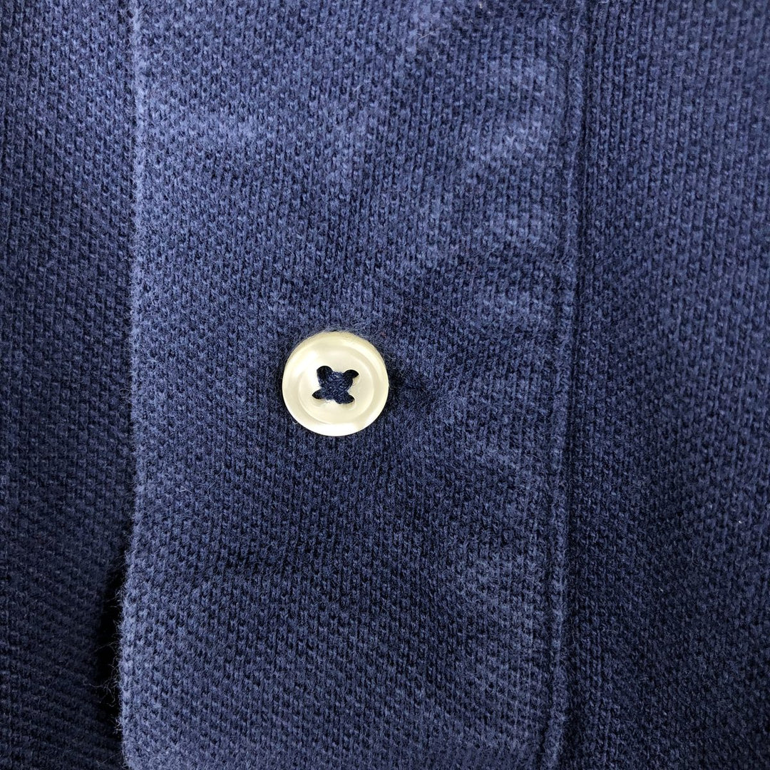 Ralph Lauren POLO RALPH LAUREN CLASSIC FIT short sleeve polo shirt for men size L cotton navy blue type Vintage Second Hand