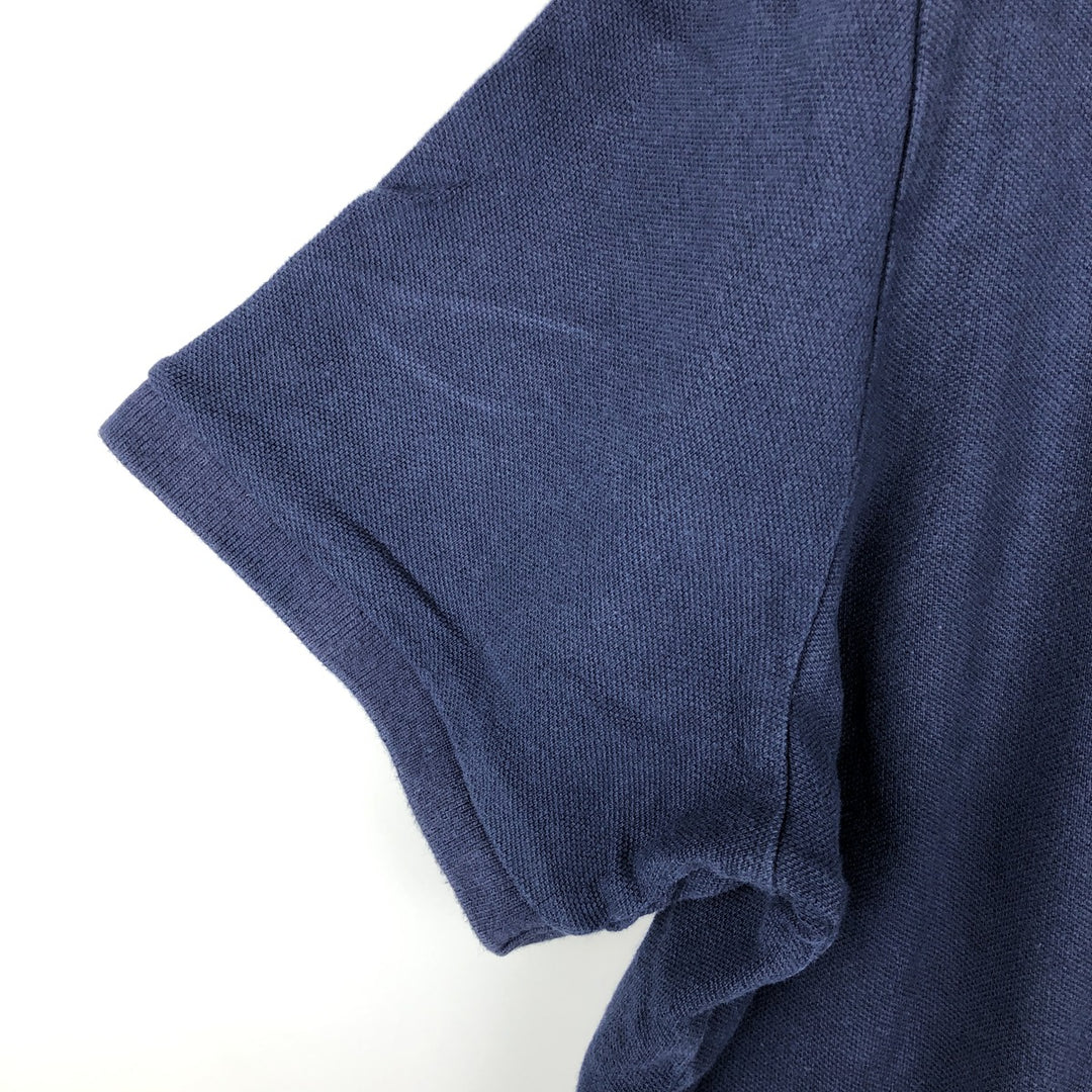 Ralph Lauren POLO RALPH LAUREN CLASSIC FIT short sleeve polo shirt for men size L cotton navy blue type Vintage Second Hand