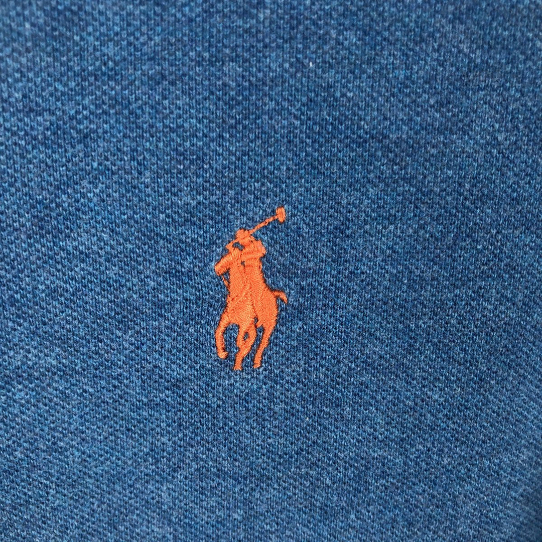 Ralph Lauren POLO RALPH LAUREN short sleeve polo shirt men's XL equivalent cotton Blue type light blue Vintage Second Hand