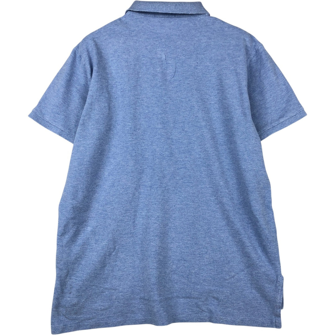 Ralph Lauren POLO RALPH LAUREN CUSTOM FIT short sleeve polo shirt men's XL equivalent cotton Blue type light blue Vintage Second Hand