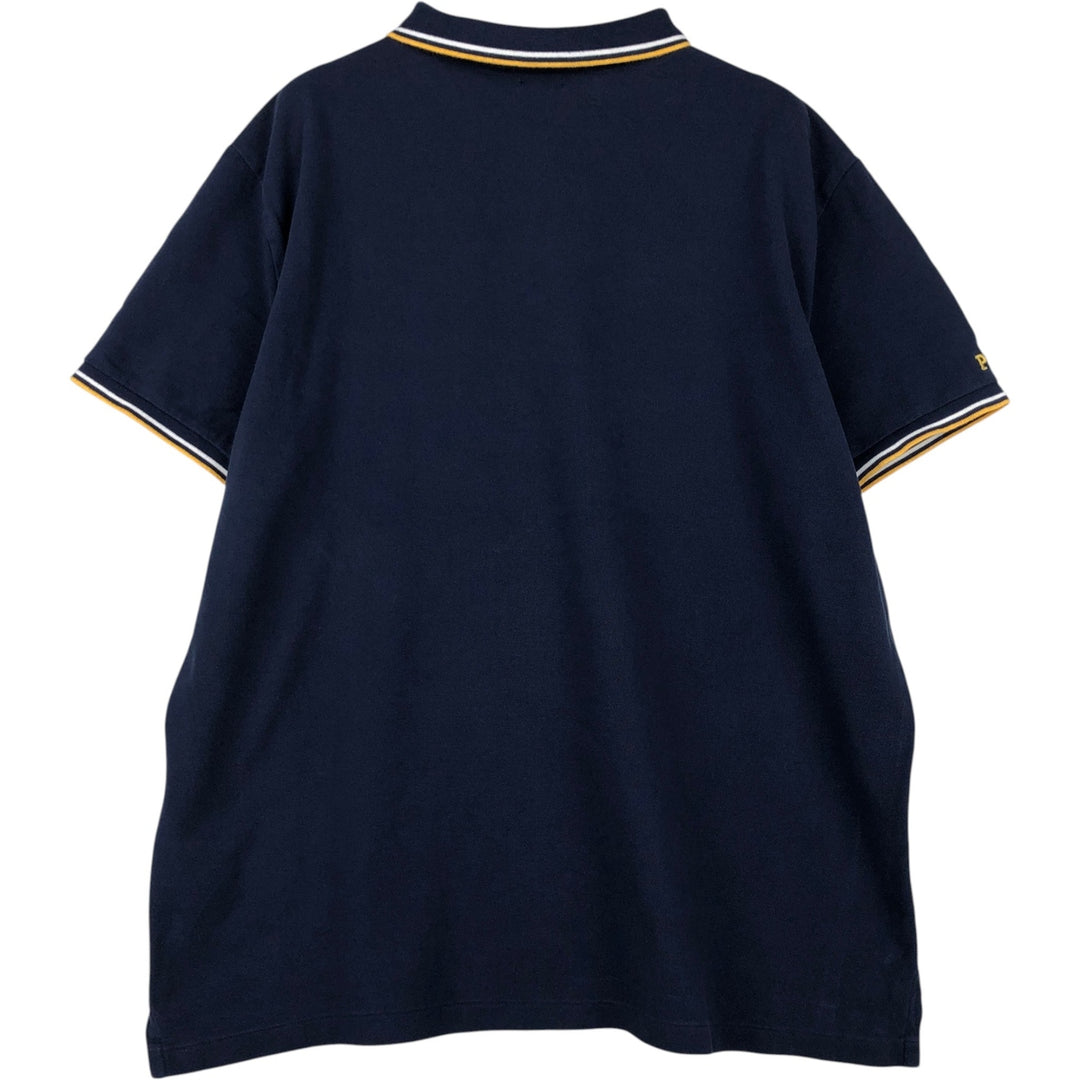 Ralph Lauren POLO RALPH LAUREN CUSTOM SLIM FIT short sleeve polo shirt men's XL equivalent cotton navy blue type Vintage Second Hand