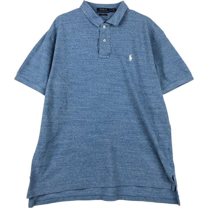 Ralph Lauren POLO RALPH LAUREN CLASSIC FIT short sleeve polo shirt for men size L unclear Blue type light blue Vintage Second Hand