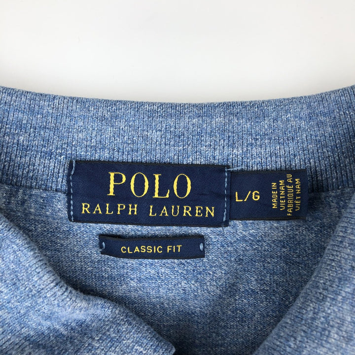 Ralph Lauren POLO RALPH LAUREN CLASSIC FIT short sleeve polo shirt for men size L unclear Blue type light blue Vintage Second Hand