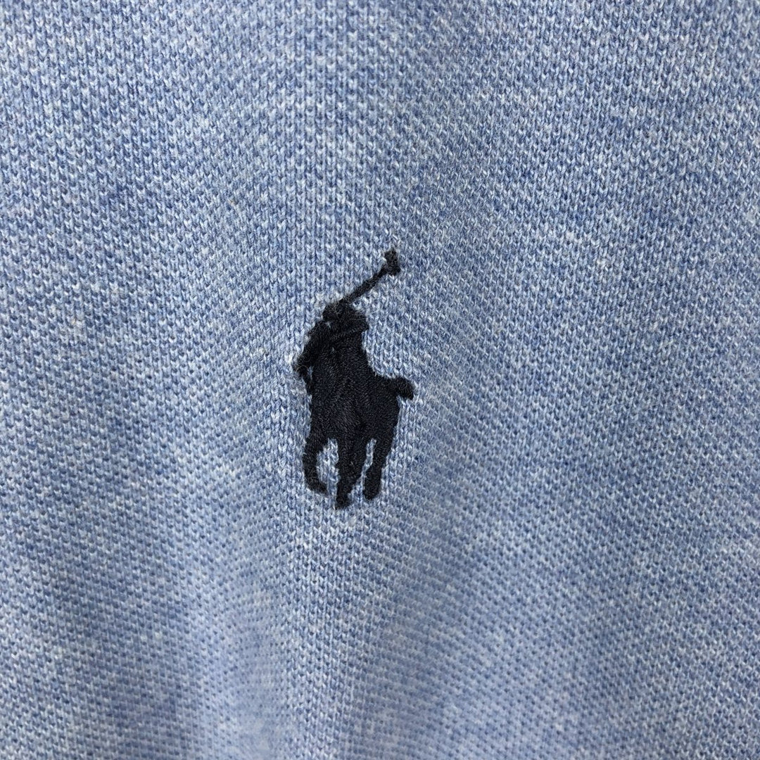 Ralph Lauren POLO RALPH LAUREN CUSTOM SLIM FIT short sleeve polo shirt men's size M cotton Blue type light blue Vintage Second Hand
