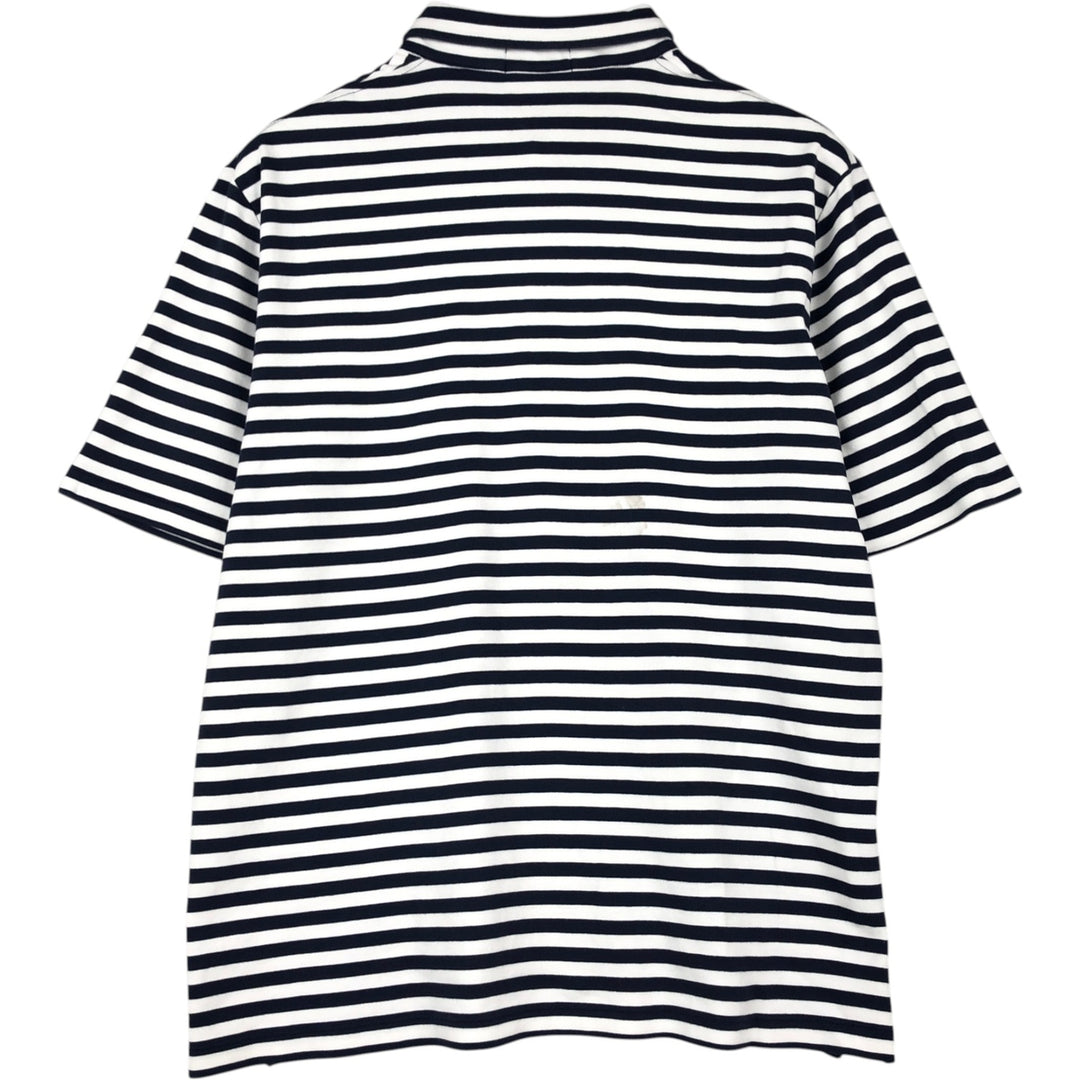 Ralph Lauren POLO RALPH LAUREN CLASSIC FIT short sleeve striped polo shirt men's size L cotton white type Vintage Second Hand