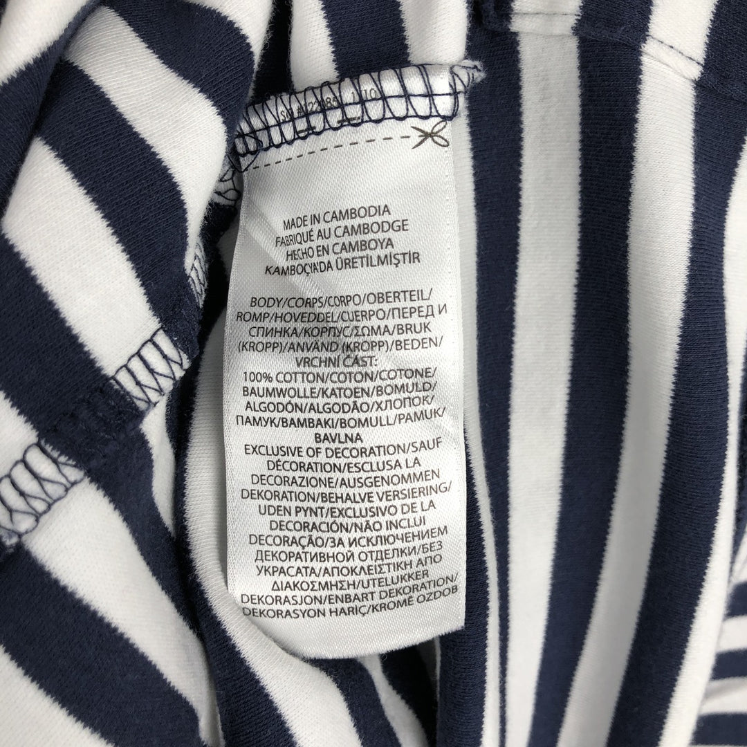 Ralph Lauren POLO RALPH LAUREN CLASSIC FIT short sleeve striped polo shirt men's size L cotton white type Vintage Second Hand