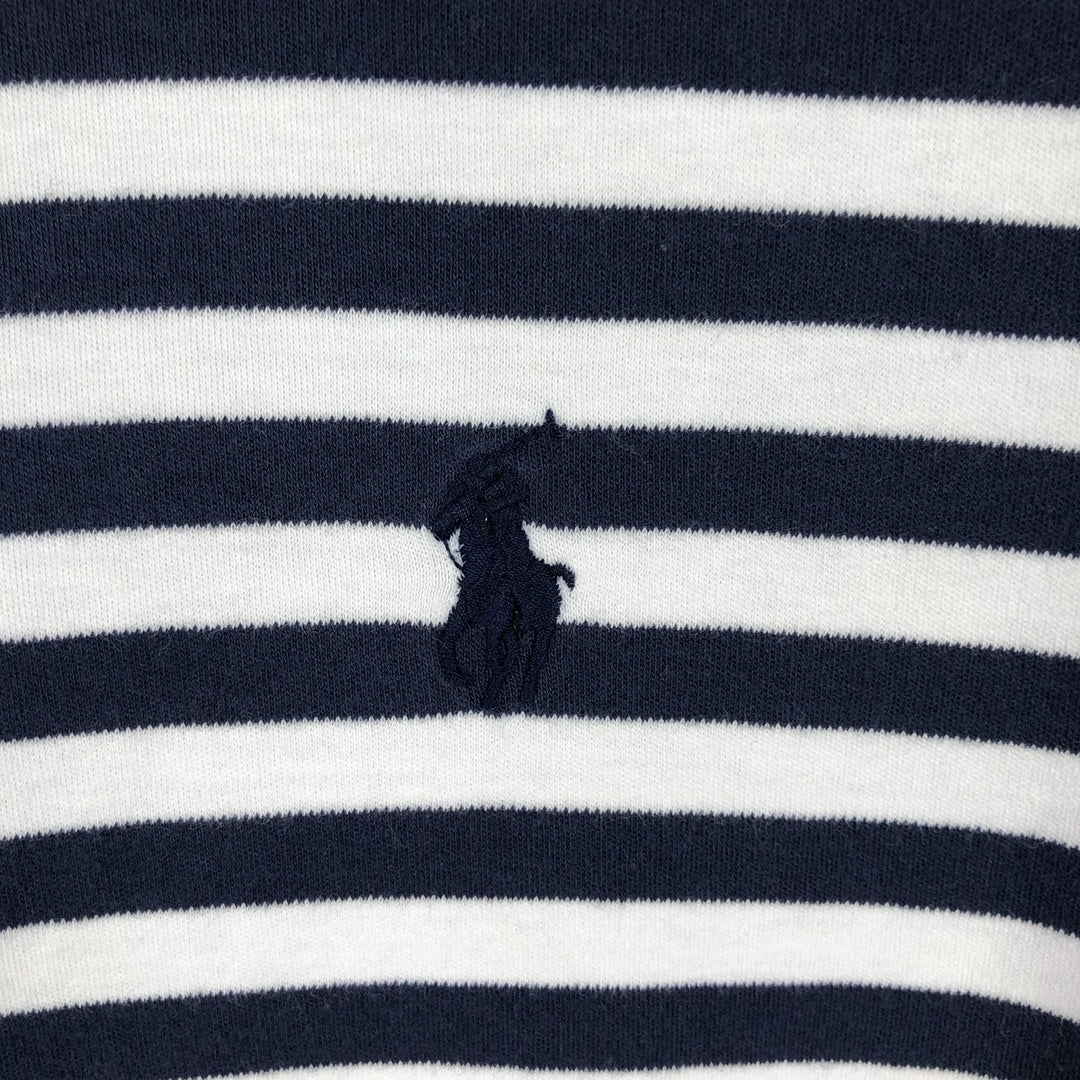 Ralph Lauren POLO RALPH LAUREN CLASSIC FIT short sleeve striped polo shirt men's size L cotton white type Vintage Second Hand
