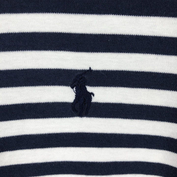 Ralph Lauren POLO RALPH LAUREN CLASSIC FIT short sleeve striped polo shirt men's size L cotton white type Vintage Second Hand