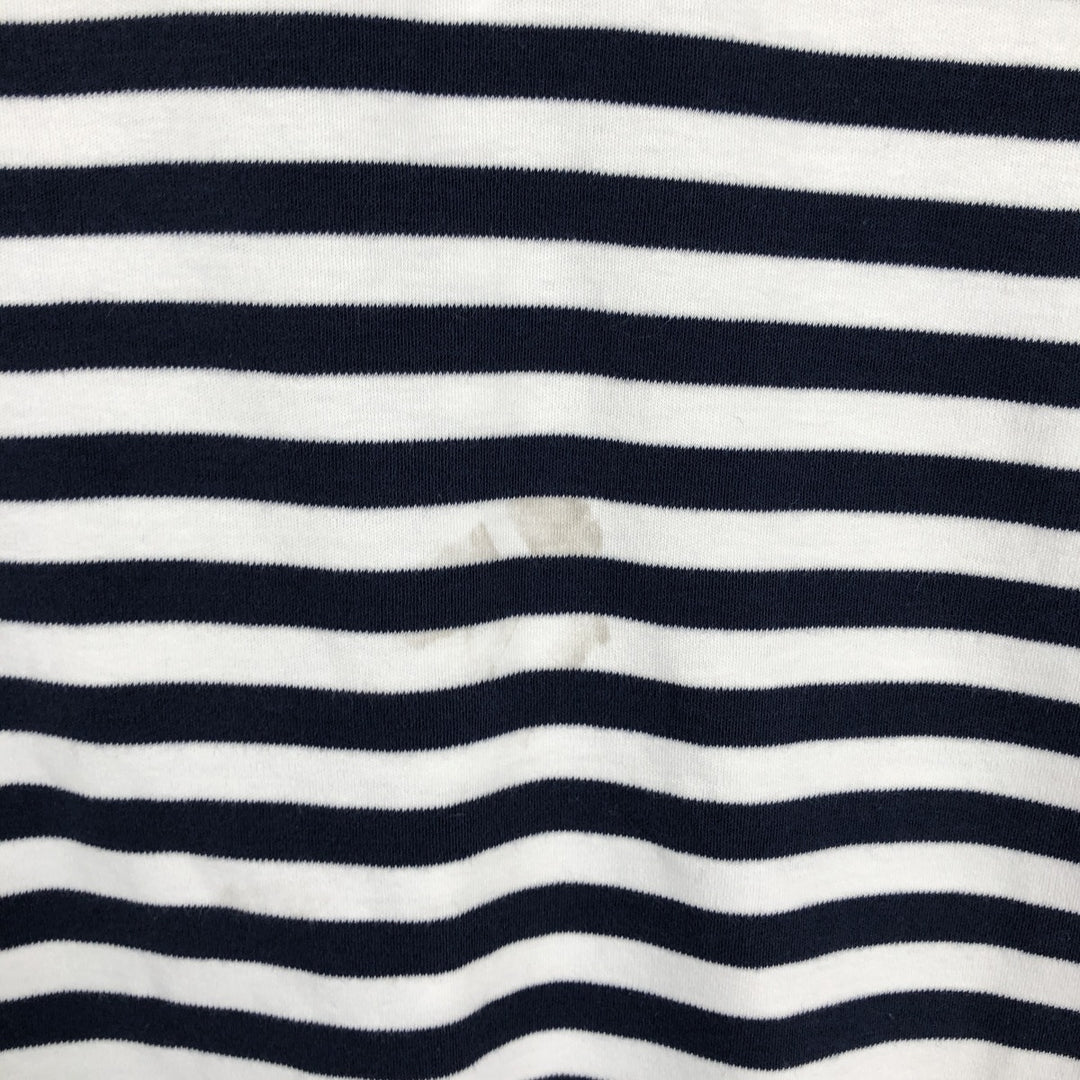 Ralph Lauren POLO RALPH LAUREN CLASSIC FIT short sleeve striped polo shirt men's size L cotton white type Vintage Second Hand