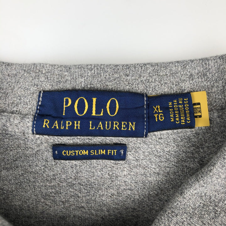 Ralph Lauren POLO RALPH LAUREN CUSTOM SLIM FIT short sleeve polo shirt men's XL equivalent unclear gray type Vintage Second Hand