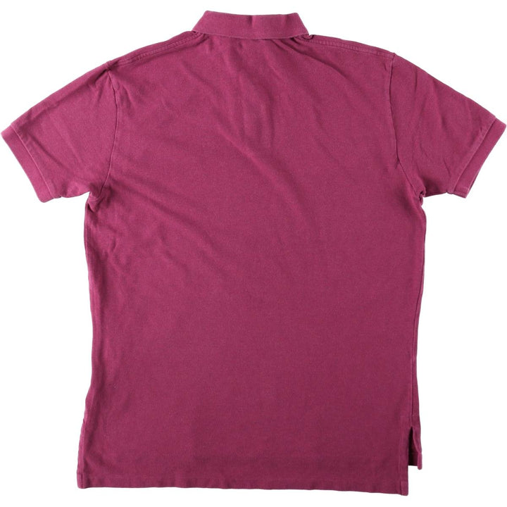 Ralph Lauren POLO RALPH LAUREN short sleeve polo shirt men's size L cotton Red type red-purple Vintage Second Hand