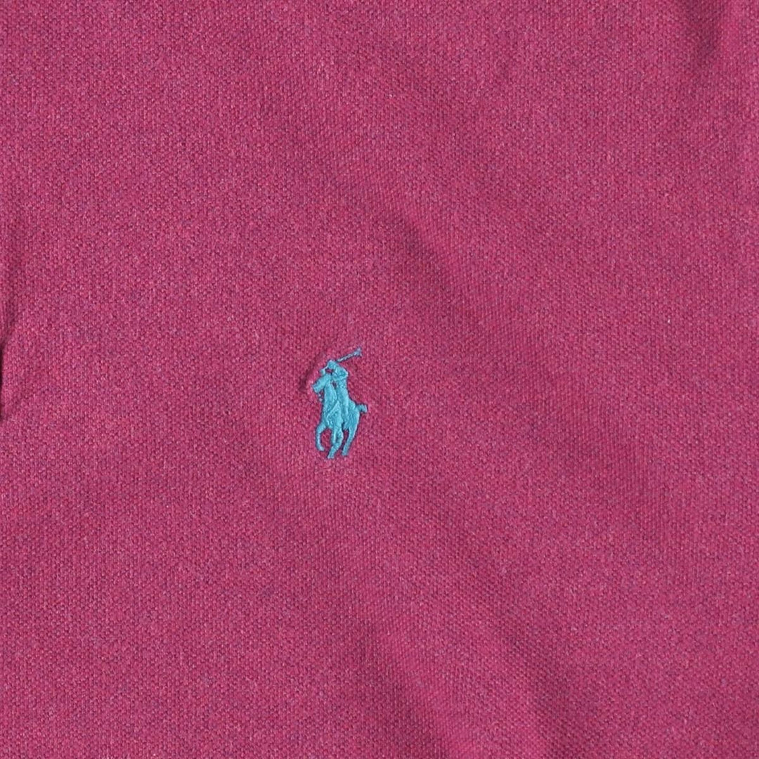 Ralph Lauren POLO RALPH LAUREN short sleeve polo shirt men's size L cotton Red type red-purple Vintage Second Hand